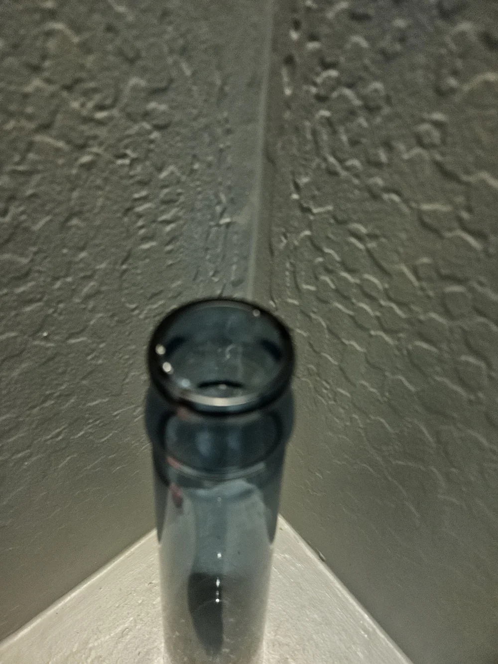 Tall MCM Dark Blue Glass Bud Vase 14.5